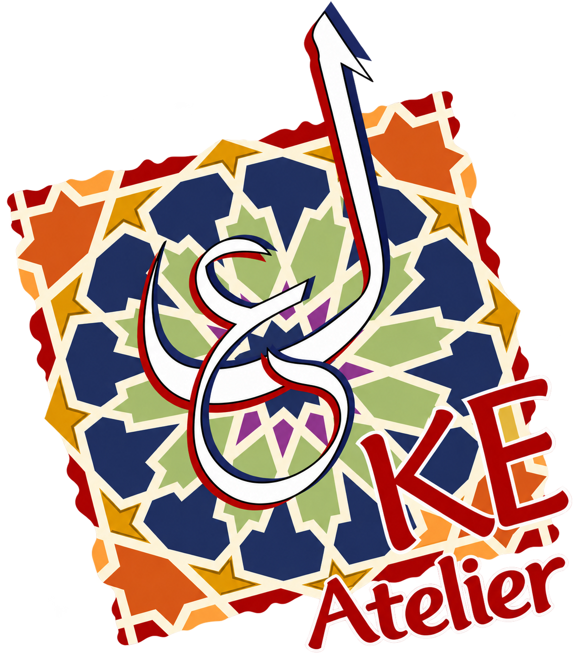 شعار KE Atelier الأصلي متعدد الألوان